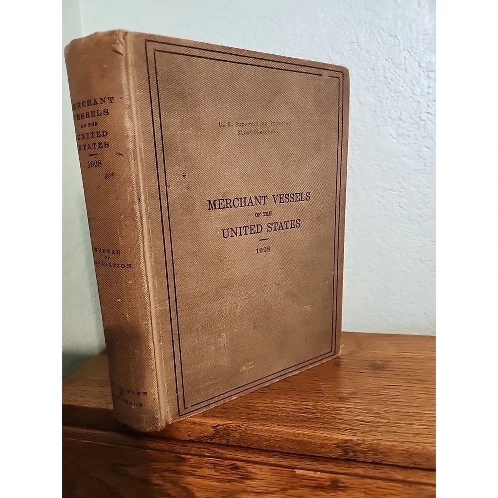 MERCHANT‎ VESSELS OF THE UNITED STATES Department of Commerce 1928 HC Yacht &
